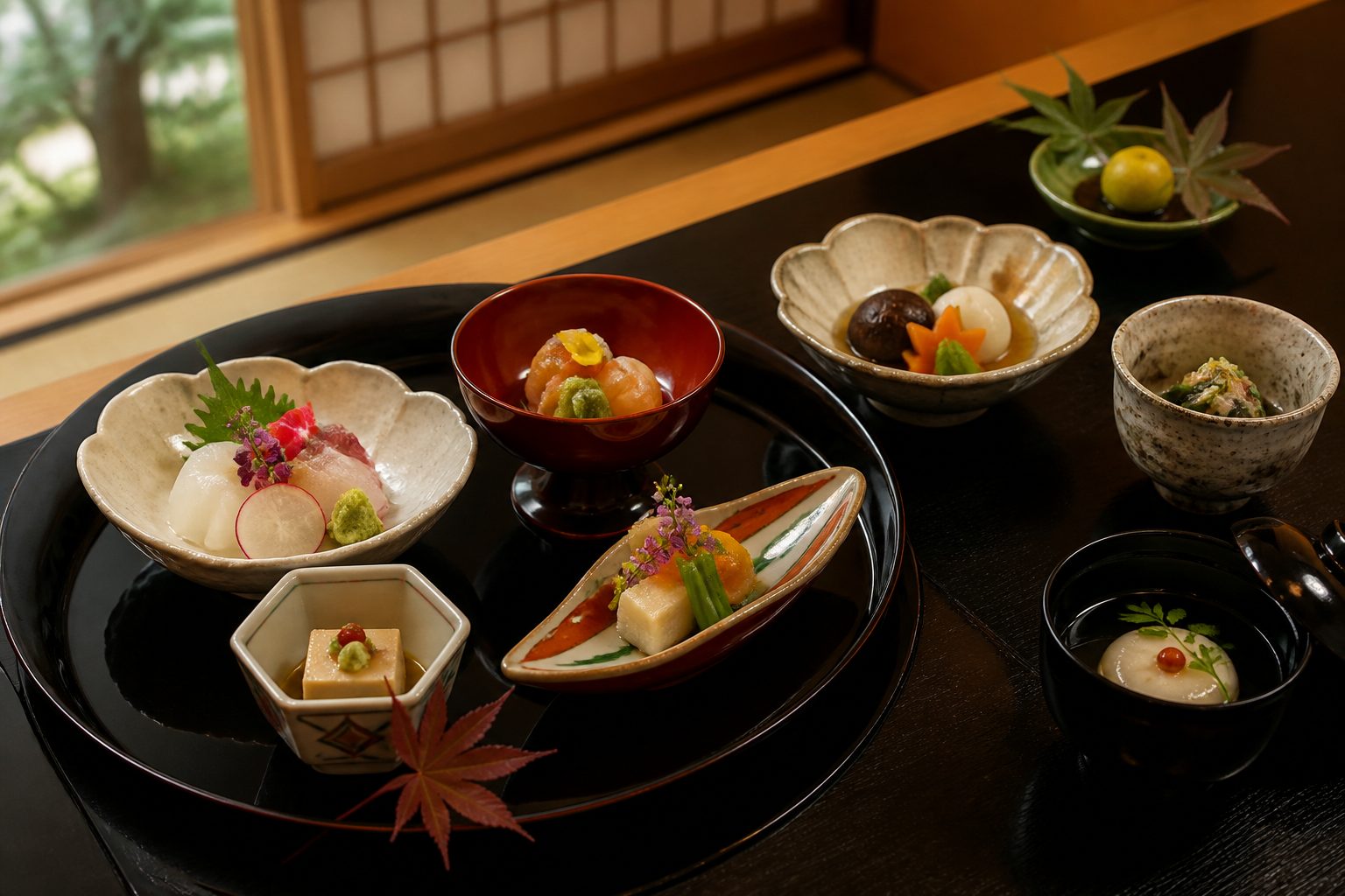 信州の食材を使った懐石料理のお膳(イメージ)